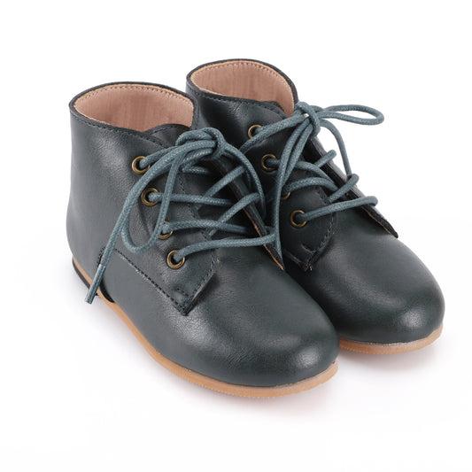 ZEEBRA FOREST GREEN LACE UP BOOTIE [FINAL SALE]