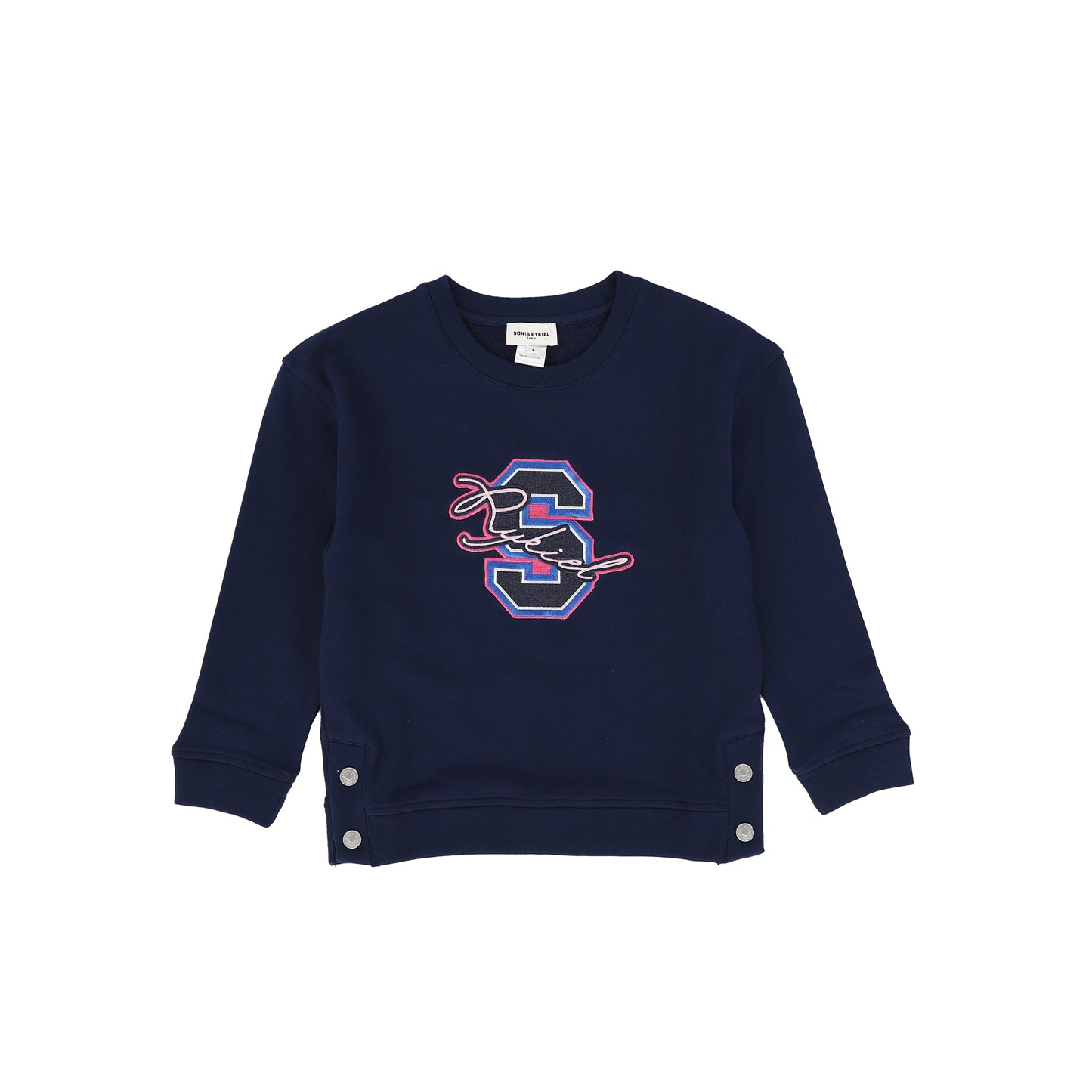 SONIA RYKIEL NAVY LOGO SWEATSHIRT