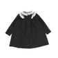LILOU BLACK WITH WHITE COLLAR DRESS [Final Sale]