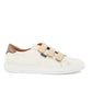 ATLANTA MOCASSIN BIEGE/ROSE TRIPLE STRAP SNEAKER [FINAL SALE]