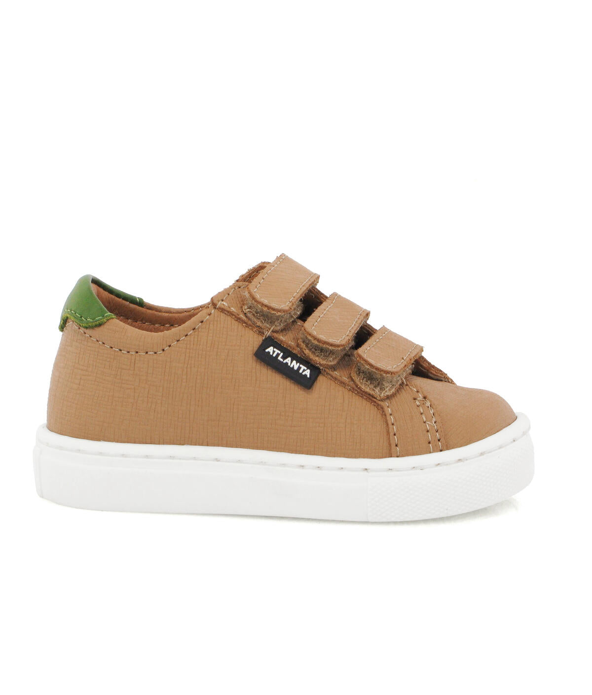 ATLANTA MOCASSIN BIEGE/GREEN TRIPLE STRAP SNEAKER