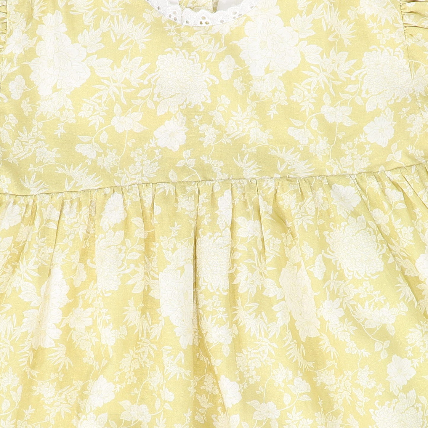 PERNILLE YELLOW FLORAL PRINT LINEN DRESS [FINAL SALE]