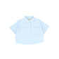 SONIA RYKIEL LIGHT BLUE STRIPED RHINESTONE BLOUSE