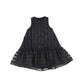 MUMMYMOON BLACK ORGANZA STRIPED DRESS [FINAL SALE]