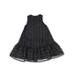 MUMMYMOON BLACK ORGANZA STRIPED DRESS [FINAL SALE]