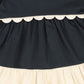 THE MIDDLE DAUGHTER BLACK IVORY SCALLOP TRIM DRESS [Final Sale]