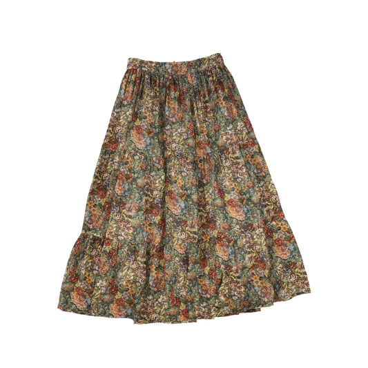 ATELIER PARSEMEI FOREST FLORAL TIERED SKIRT [FINAL SALE]