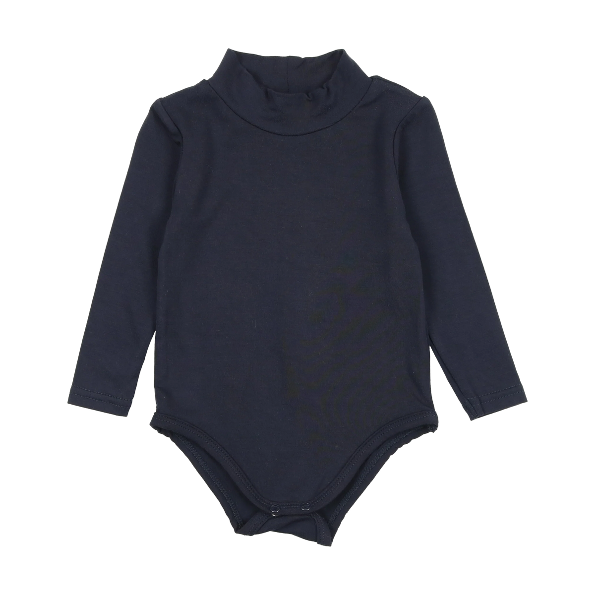 LIL LEGS NAVY BAMBOO LONG SLEEVE MOCKNECK ONESIE