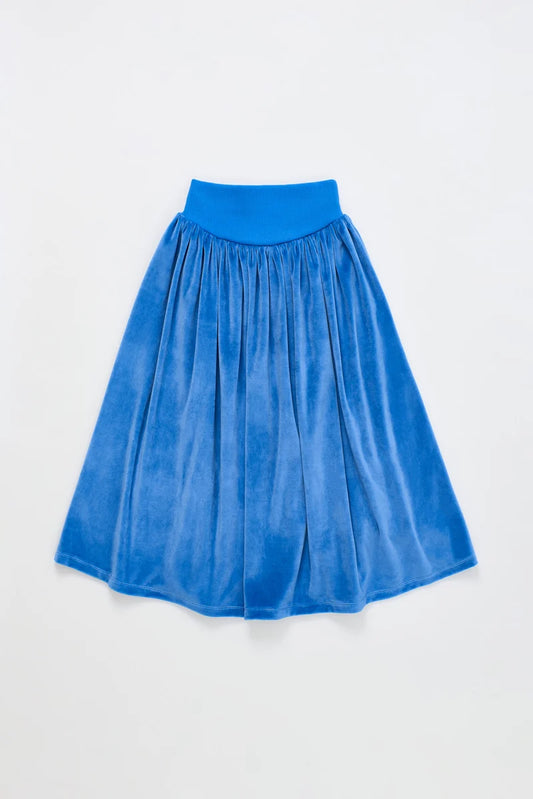 MAISON MANGOSTAN ELECTRIC BLUE VELVET SKIRT