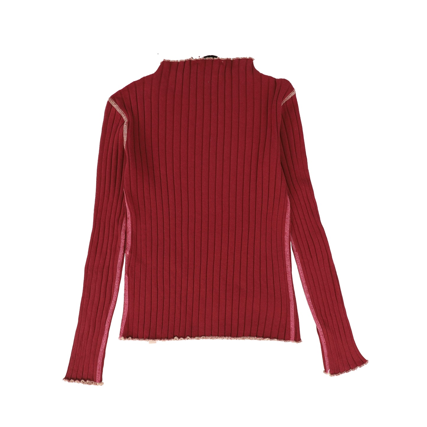BONNIE AND THE GANG PLUM RIBBED TURTLENECK [Final Sale]