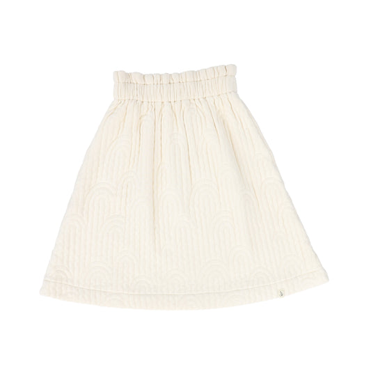 BONNIE AND THE GANG ECRU QUILTED SKIRT [Final Sale]