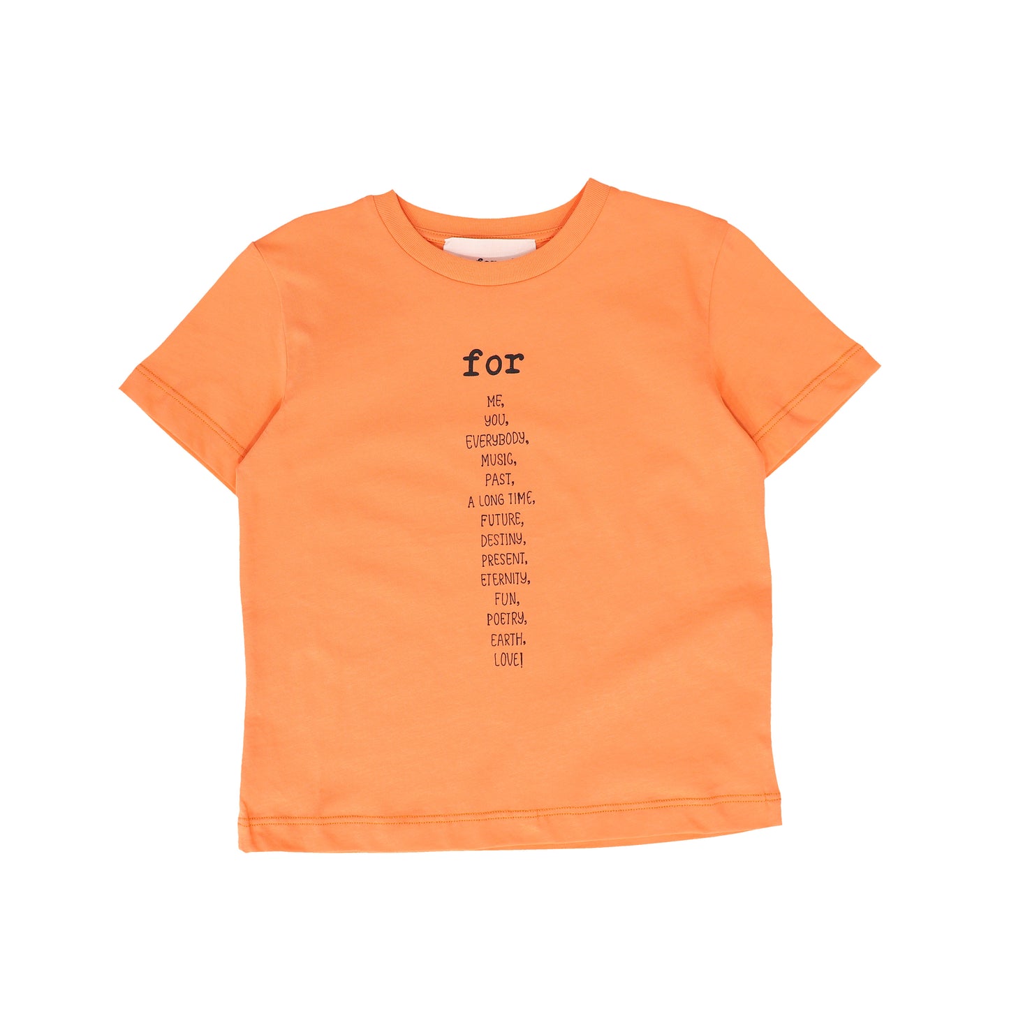 BE FOR ALL ORANGE WORDED TEE