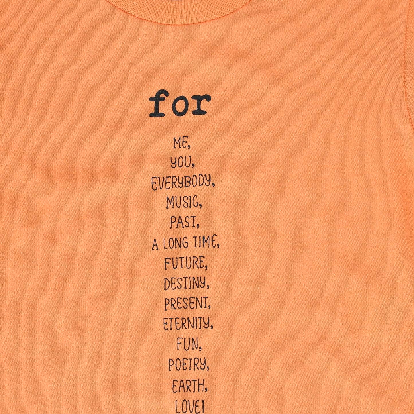 BE FOR ALL ORANGE WORDED TEE [FINAL SALE]