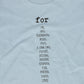 BE FOR ALL BLUE WORDED TEE