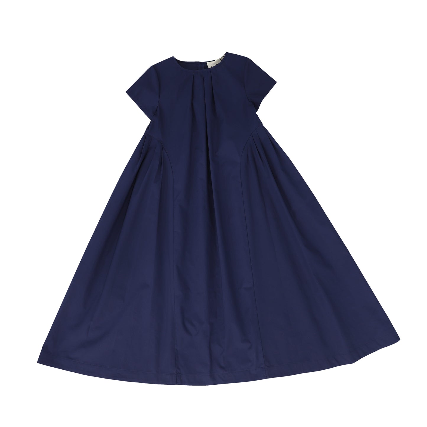 BE FOR ALL NAVY MIDI FLARE DRESS