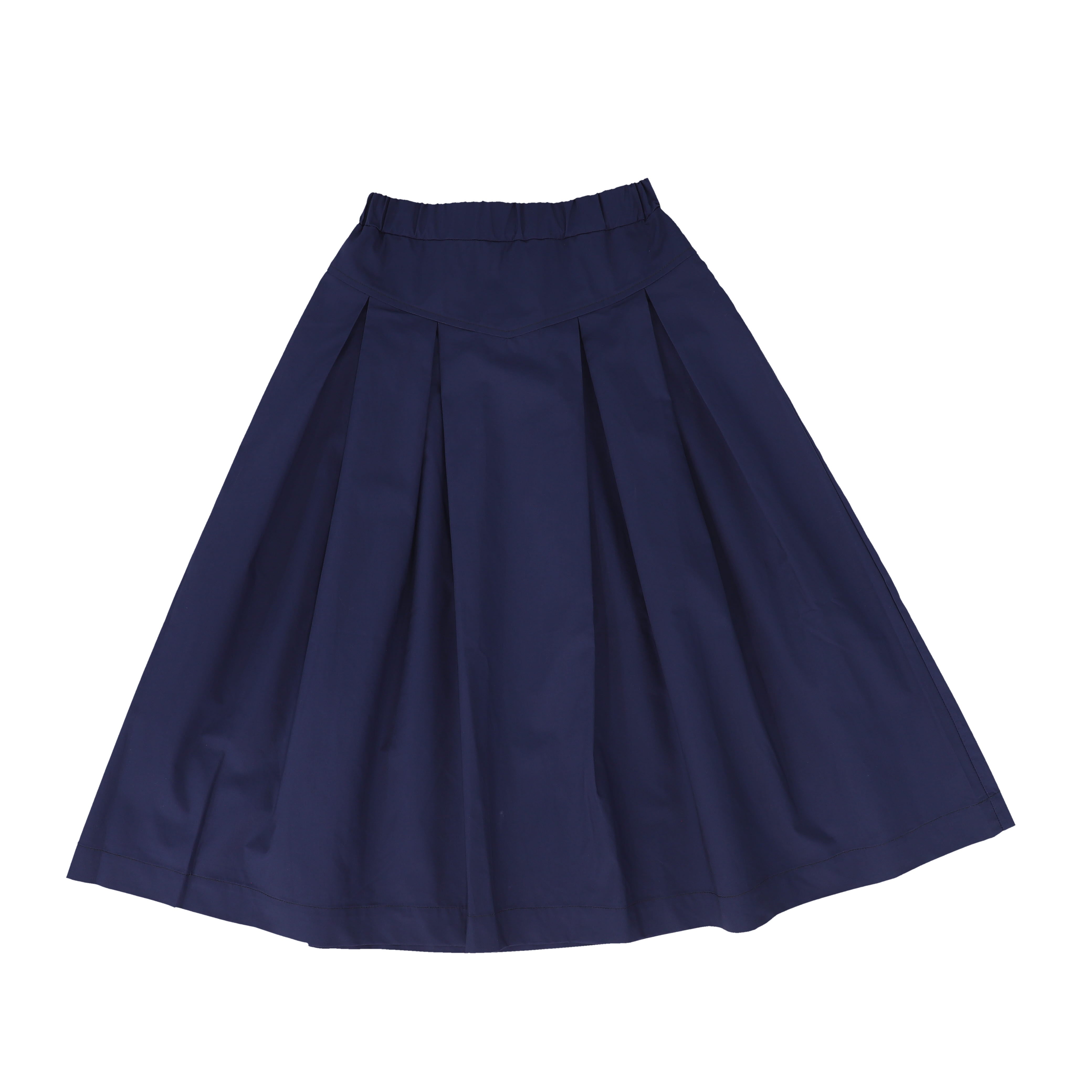 Navy blue pleated skirt womens best sale