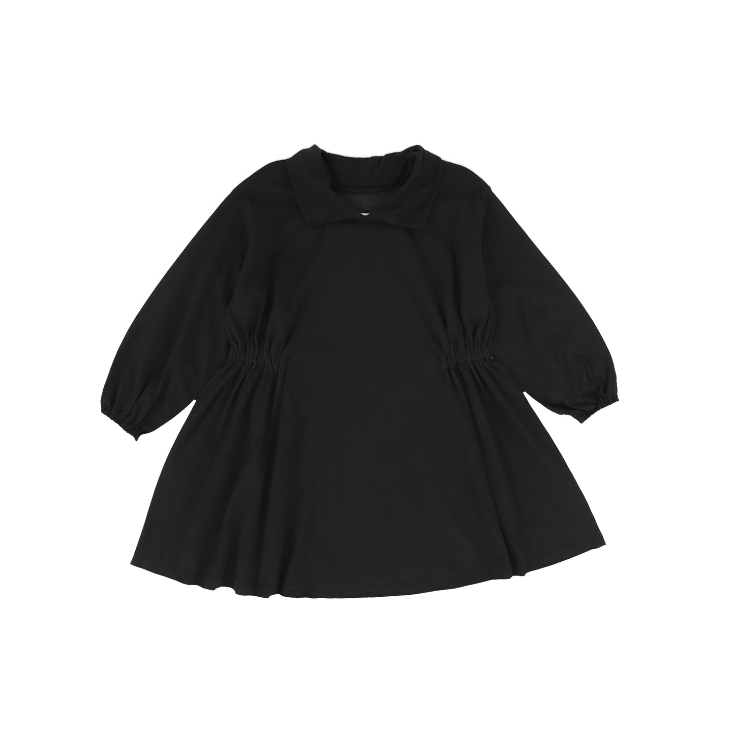 BE FOR ALL BLACK GATHERED COLLAR DRESS [FINAL SALE]