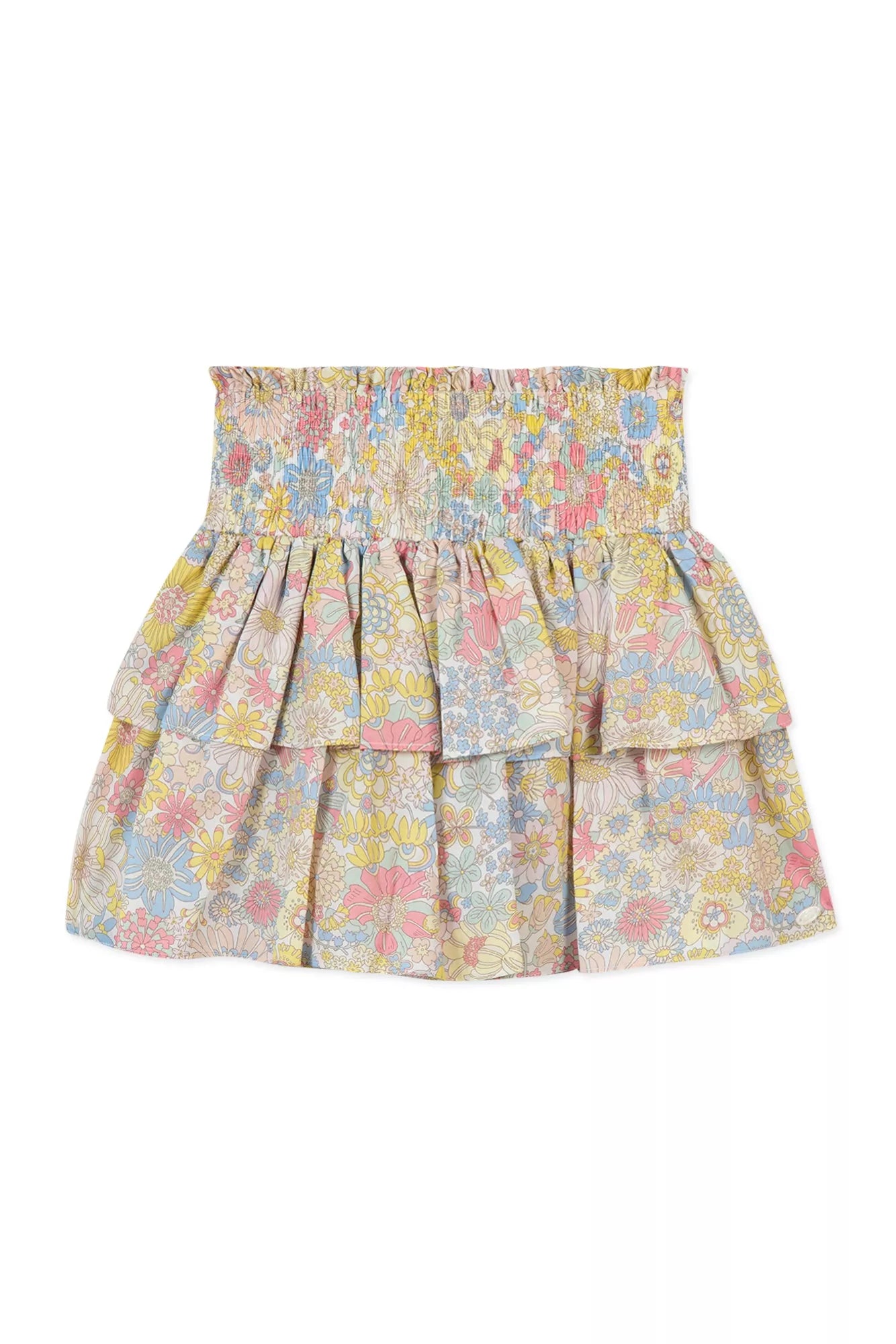 TARTINE ET CHOCOLAT SUMMER FLORAL SMOCKED LAYER SKIRT [FINAL SALE]