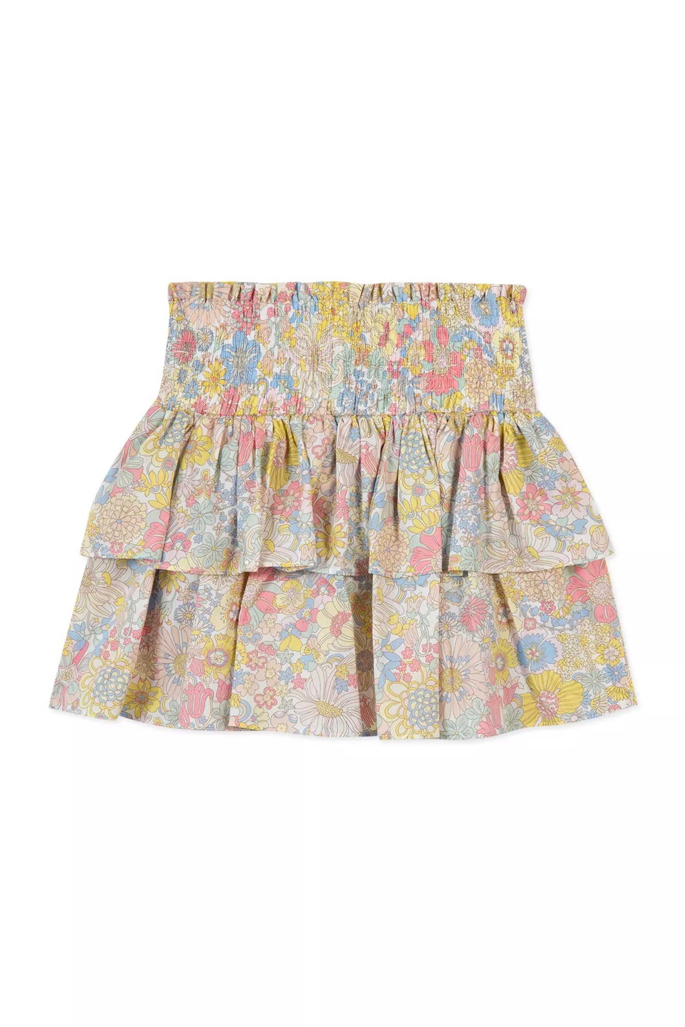 TARTINE ET CHOCOLAT SUMMER FLORAL SMOCKED LAYER SKIRT [FINAL SALE]