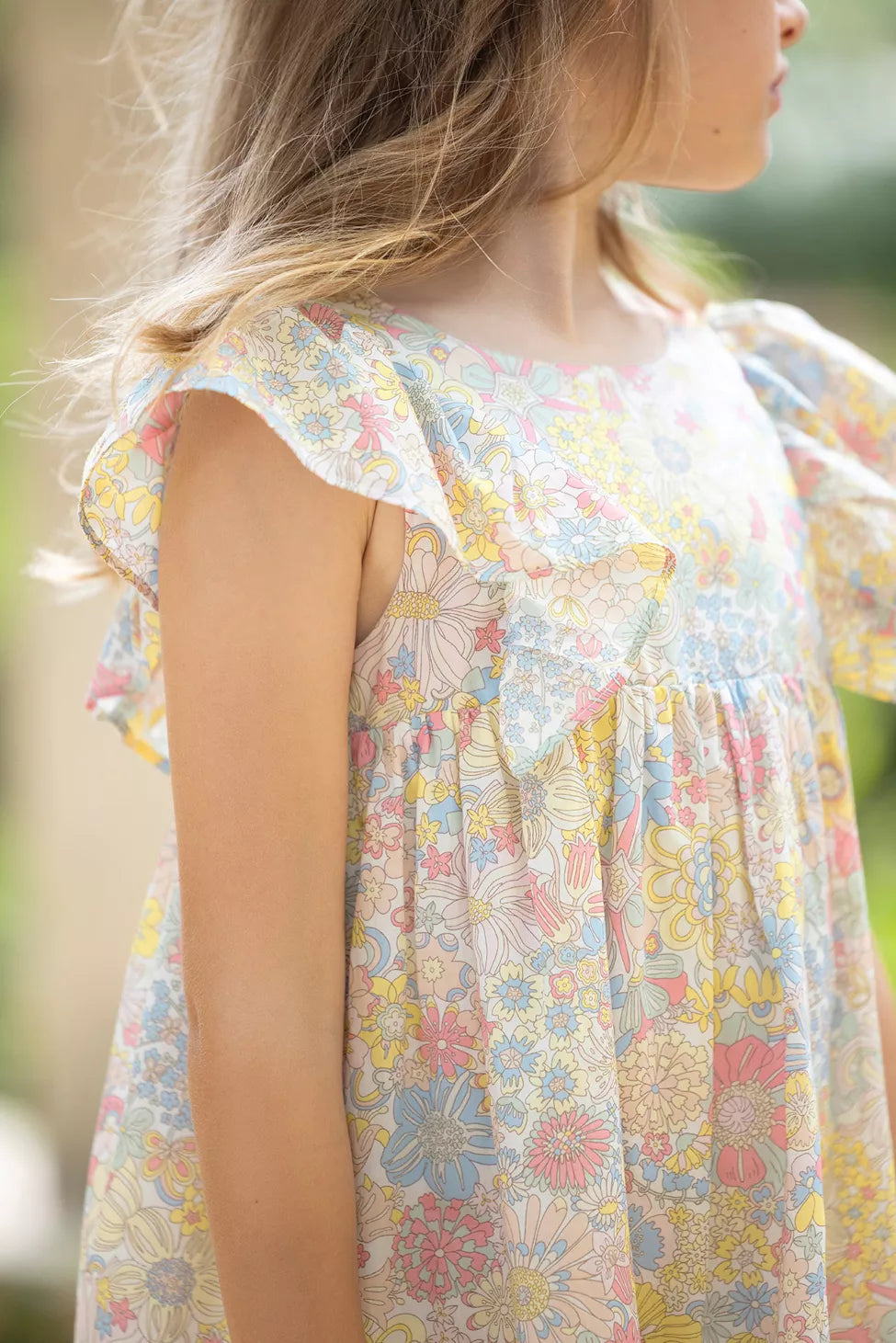 TARTINE ET CHOCOLAT SUMMER FLORAL RUFFLE DRESS [FINAL SALE]