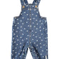 PIUPIUCHICK BLUE DENIM STAR PRINT OVERALLS