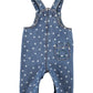 PIUPIUCHICK BLUE DENIM STAR PRINT OVERALLS