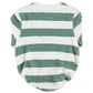 PIUPIUCHICK ECRU/GREEN STRIPED ROMPER