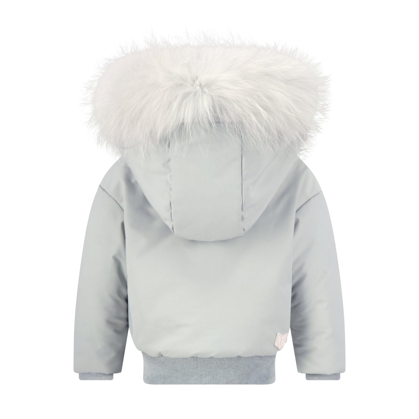 SCOTCH BONNET PALE BLUE FUR TRIM PUFFER COAT