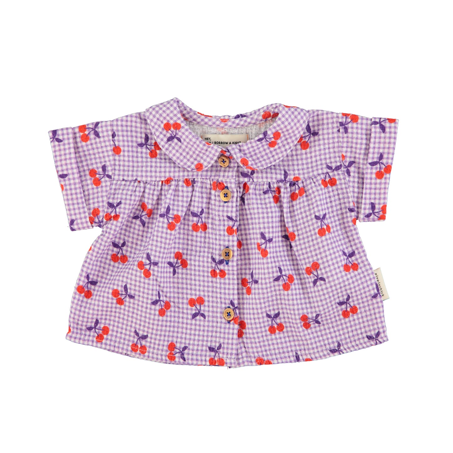 PIUPIUCHICK PURPLE CHECKED CHERRY TOP