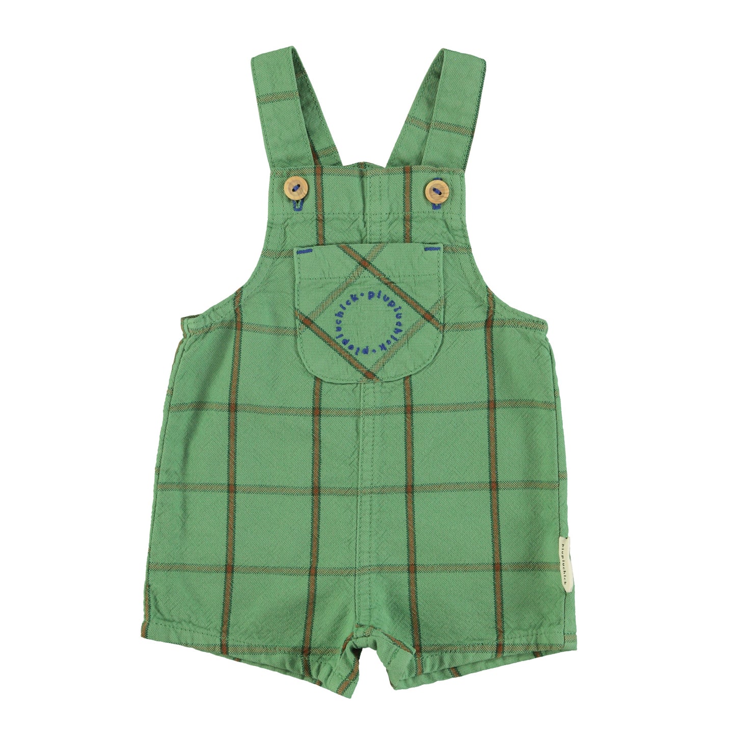 PIUPIUCHICK GREEN CHECKED OVERALLS