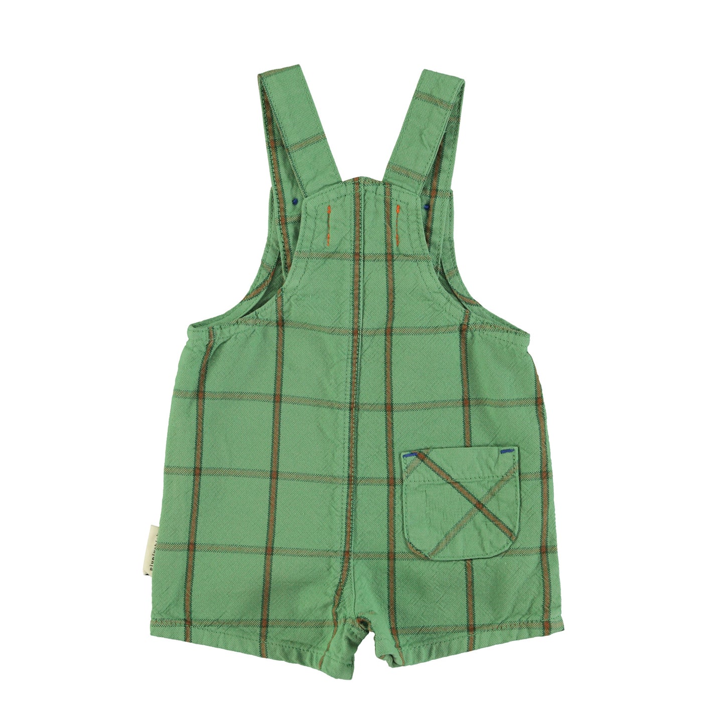 PIUPIUCHICK GREEN CHECKED OVERALLS