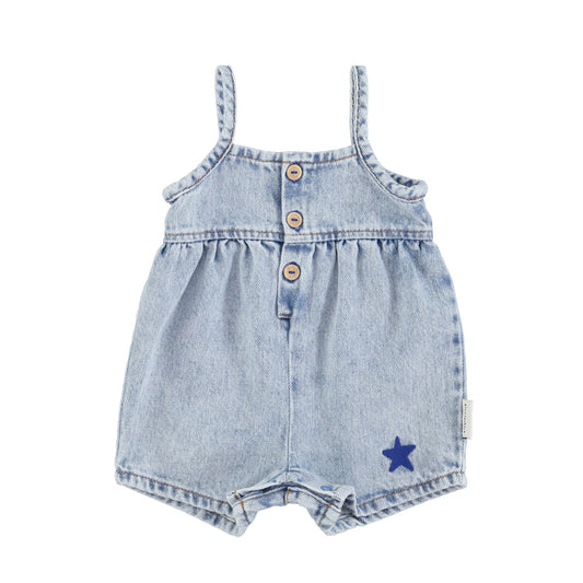 PIUPIUCHICK BLUE DENIM WASH OVERALLS