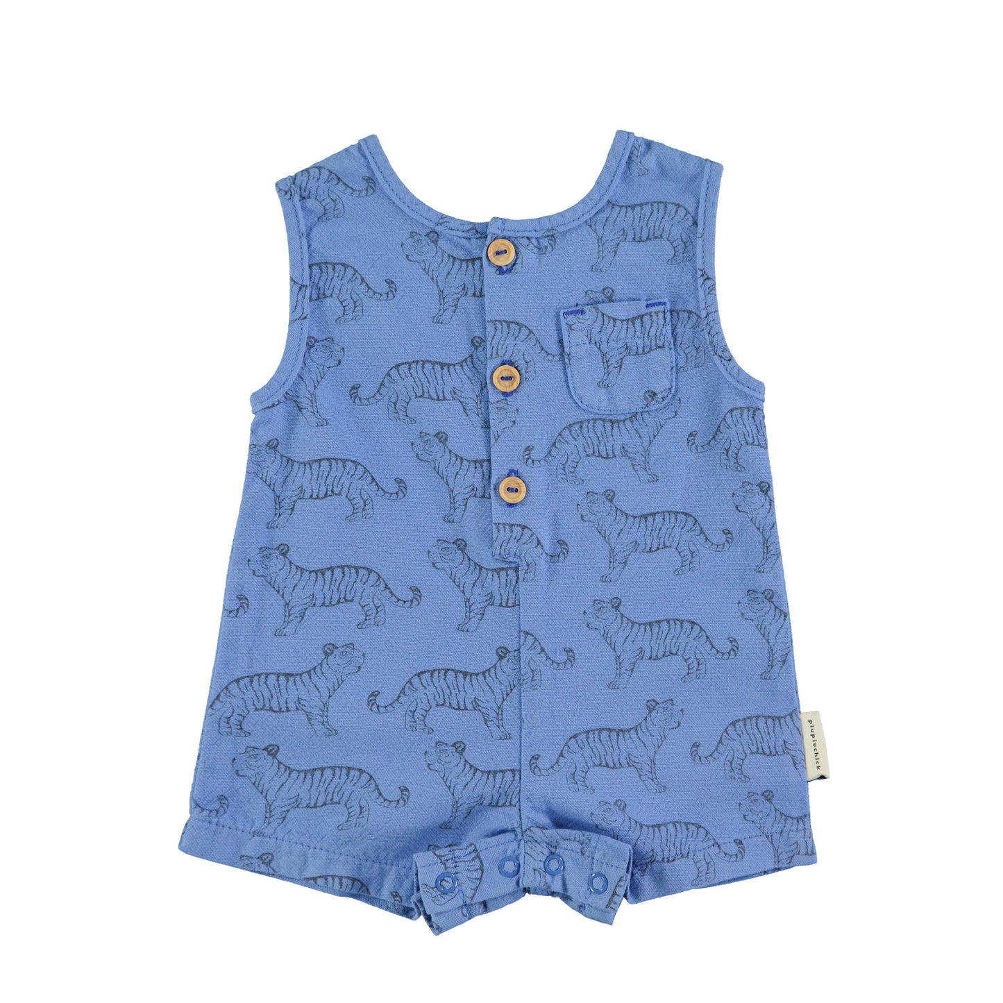 PIUPIUCHICK BLUE TIGER PRINT ROMPER