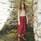 BACE COLLECTION RUST ZIPPER CARGO SKIRT