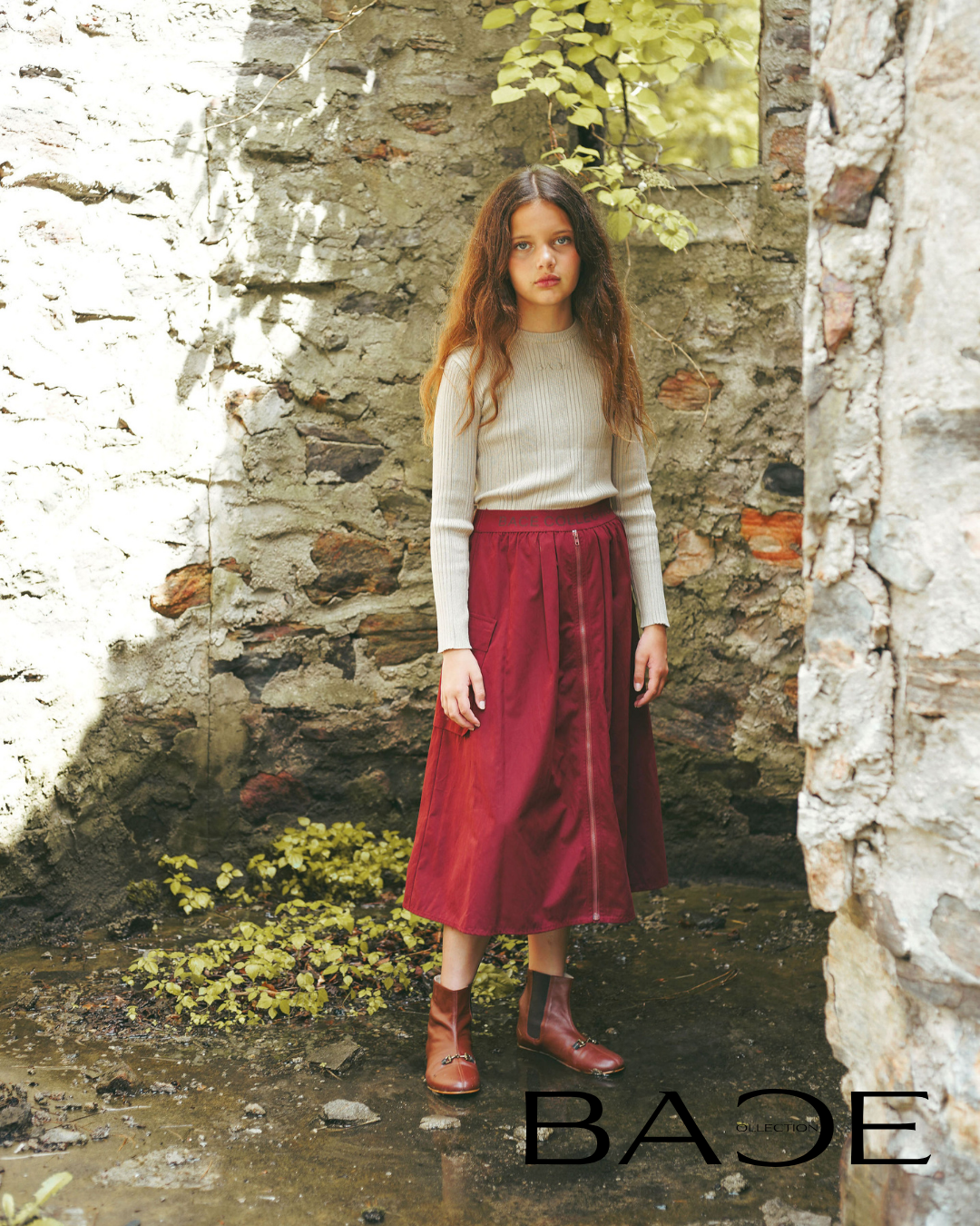 BACE COLLECTION RUST ZIPPER CARGO SKIRT