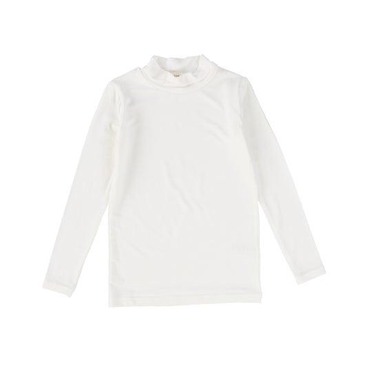 LIL LEGS WINTER WHITE BAMBOO MOCK NECK [FINAL SALE]