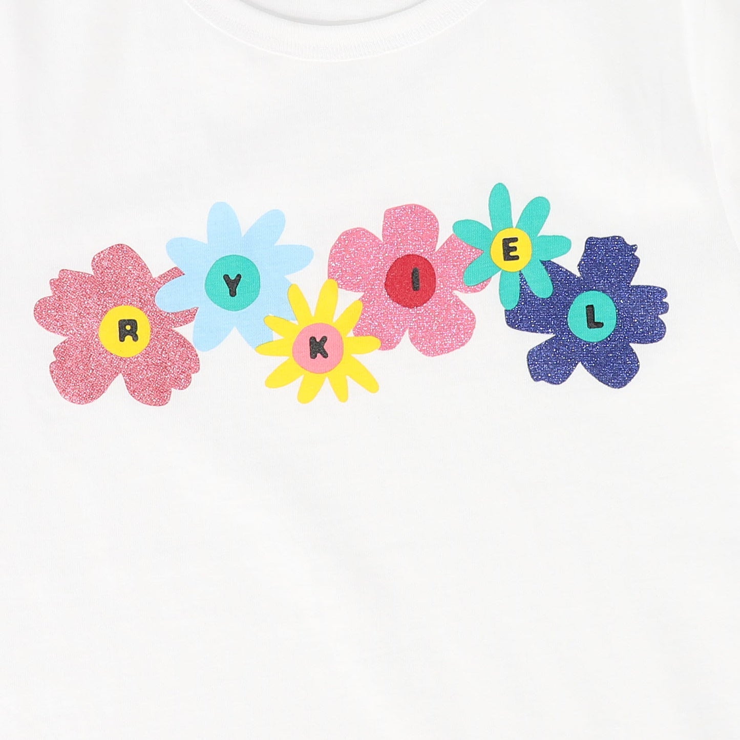 SONIA RYKIEL WHITE FLORAL DESIGN TEE [FINAL SALE]