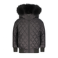 SCOTCH BONNET BLACK QUILTED FUR TRIM COAT