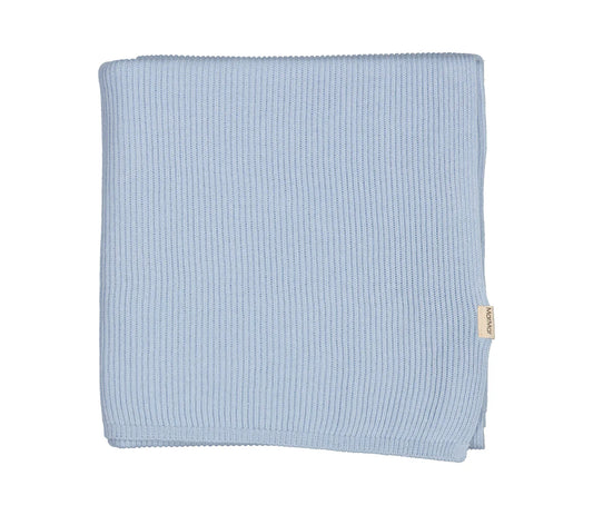 MARMAR COPENHAGEN BLUE OPEN KNIT BLANKET