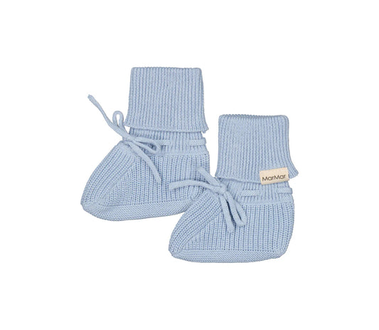 MARMAR COPENHAGEN BLUE OPEN KNIT BOOTIES