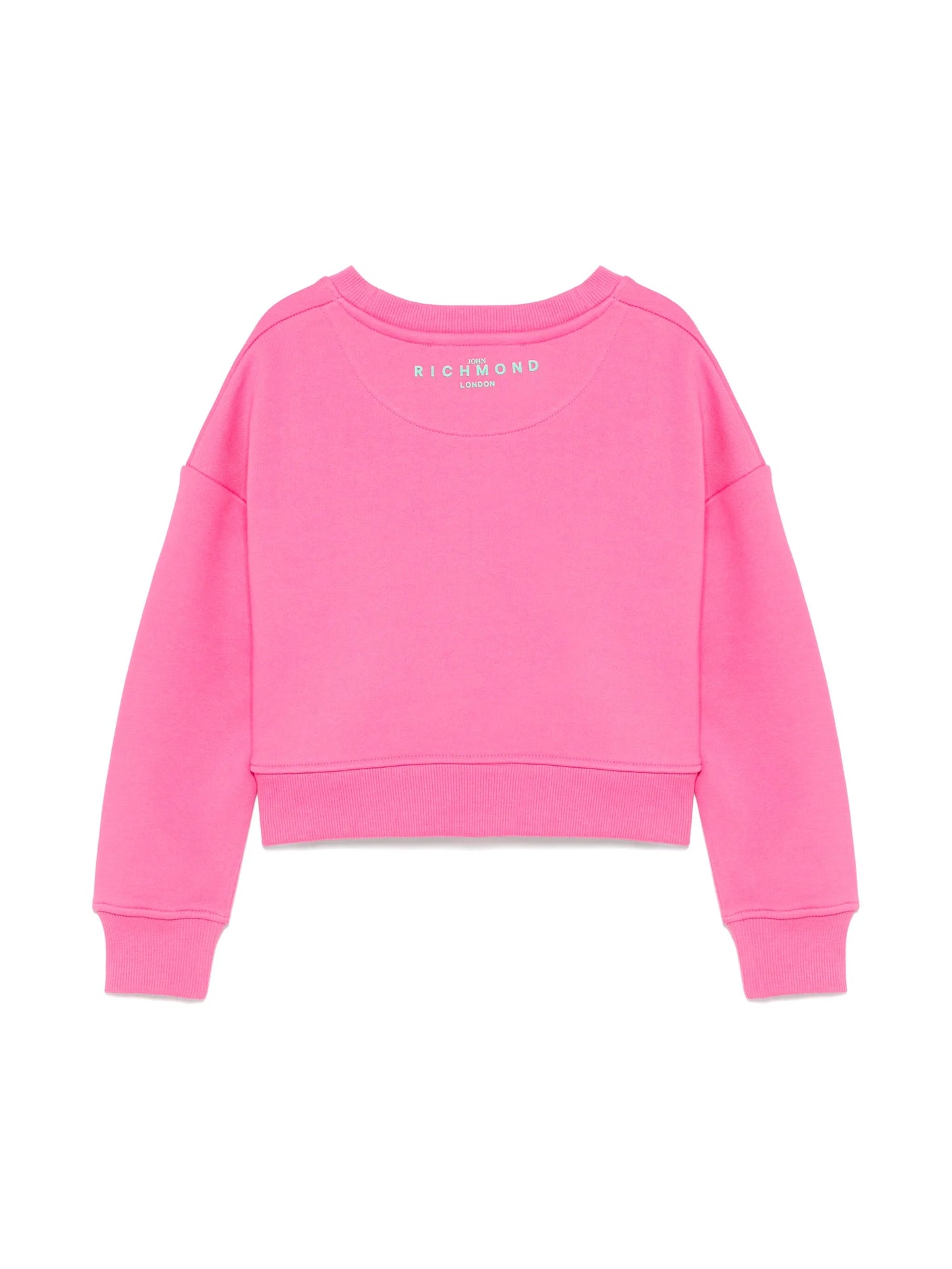 JOHN RICHMOND PINK CROPPED LOGO SWEATSHIRT