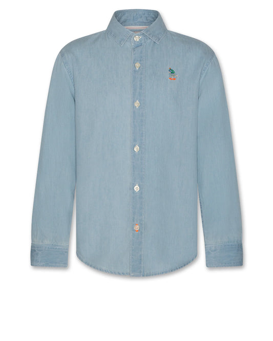 AO76 BLUE WASH COLLAR SHIRT