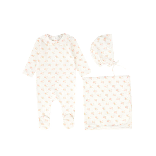 BEBE ORGANIC SOFT PINK FLORAL SET