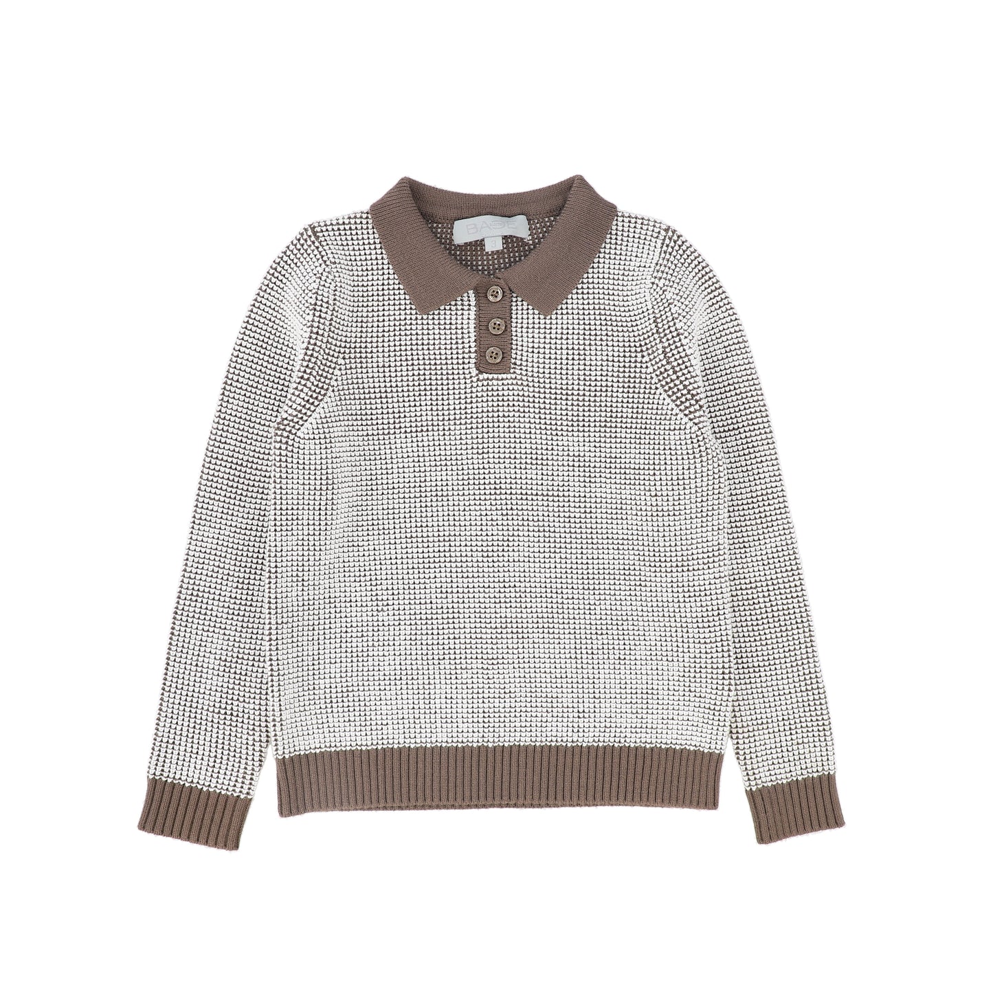 BACE COLLECTION BEIGE BUBBLE KNIT SWEATER