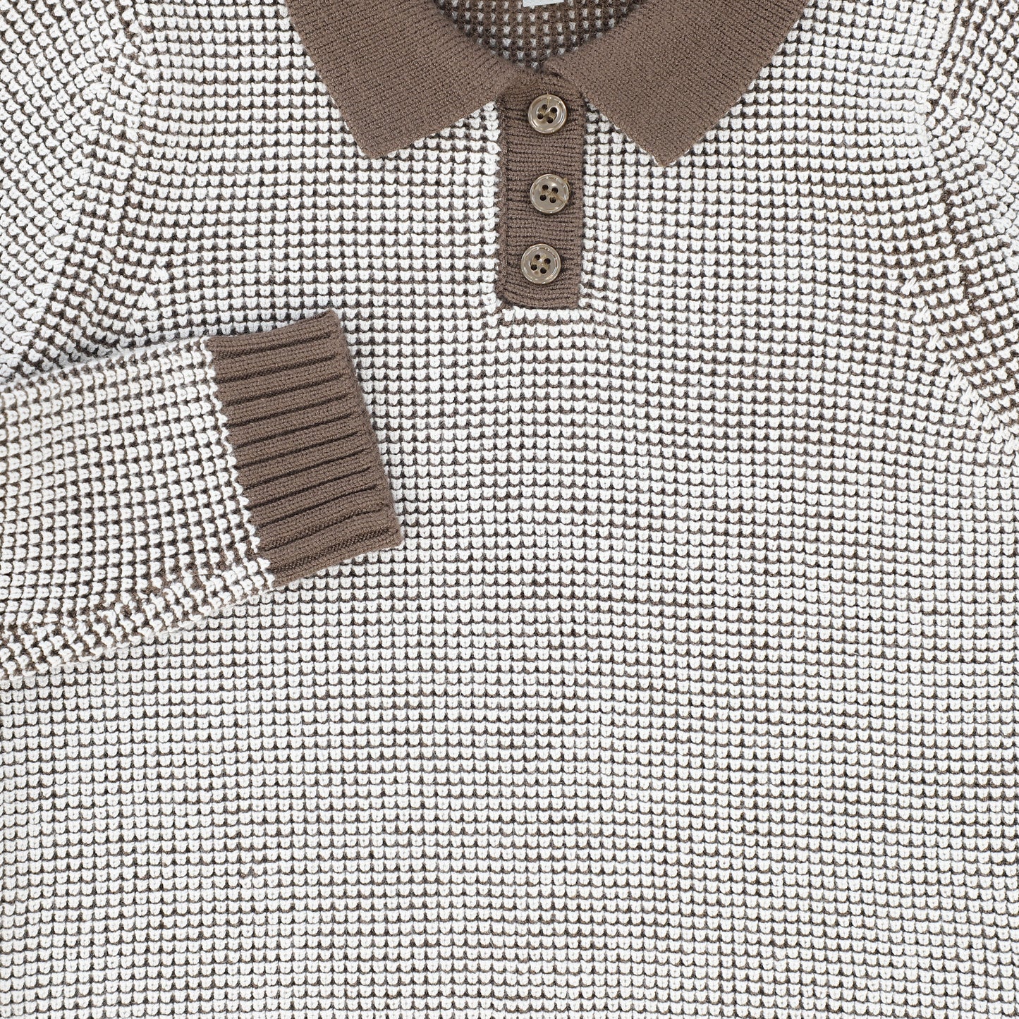 BACE COLLECTION BEIGE BUBBLE KNIT SWEATER