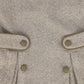 BACE COLLECTION BEIGE HERRINGBONE BUTTON DETAIL DRESS