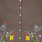BACE COLLECTION BEIGE EMBROIDERED CARDIGAN