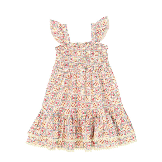 BELATI RED PATCHWORK SMOCK JUMPER