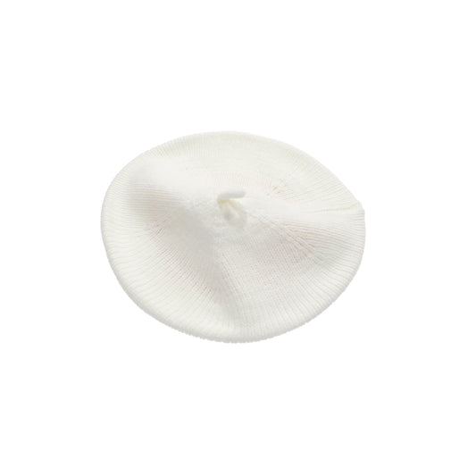LE ENFANT IVORY TRIM KNIT BERET [FINAL SALE]