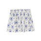 BIRINIT PETIT BLUE FLOWER PRINT FLARE SKIRT [FINAL SALE]